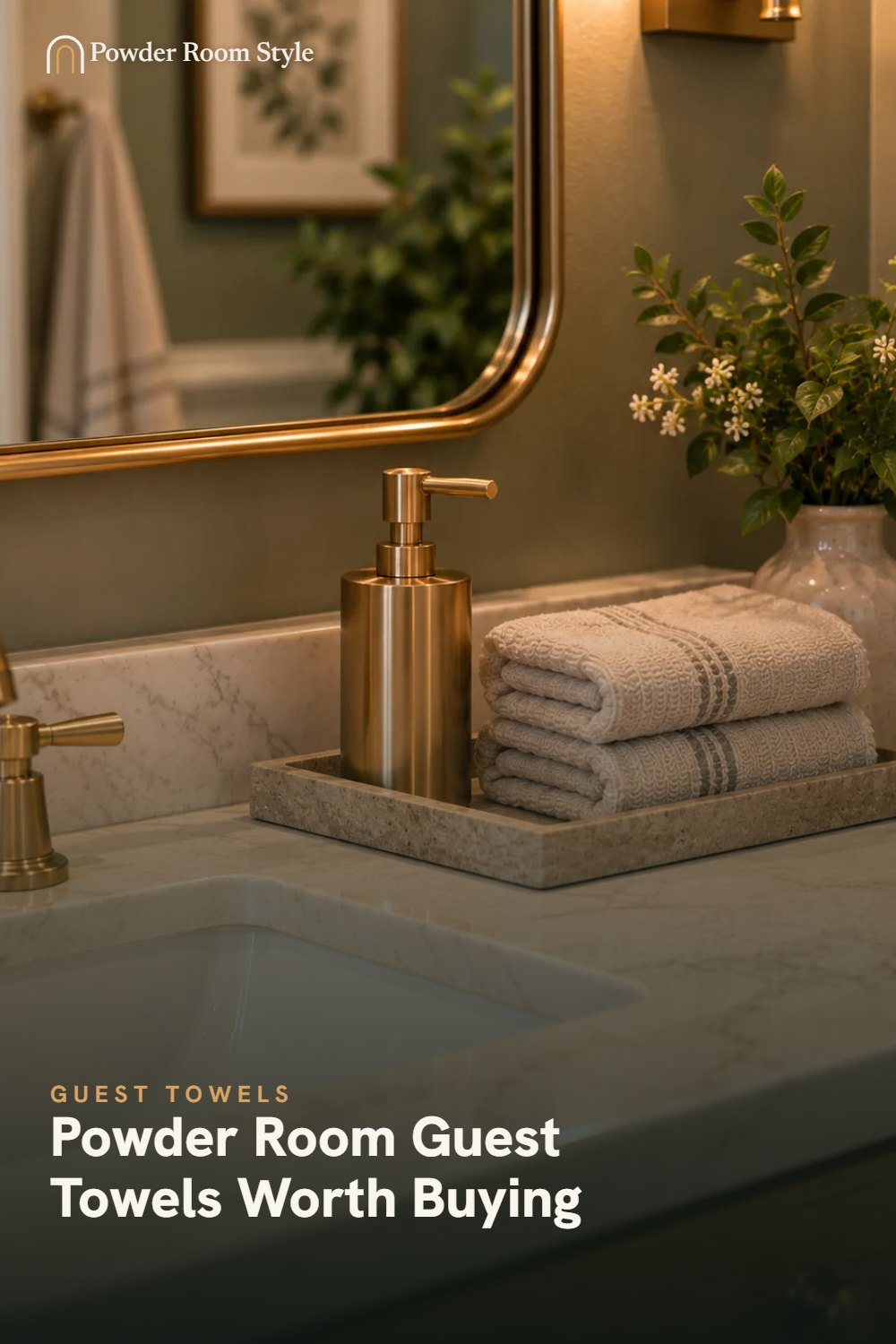 Pin graphic for Powder Room Guest Towels Worth Buying